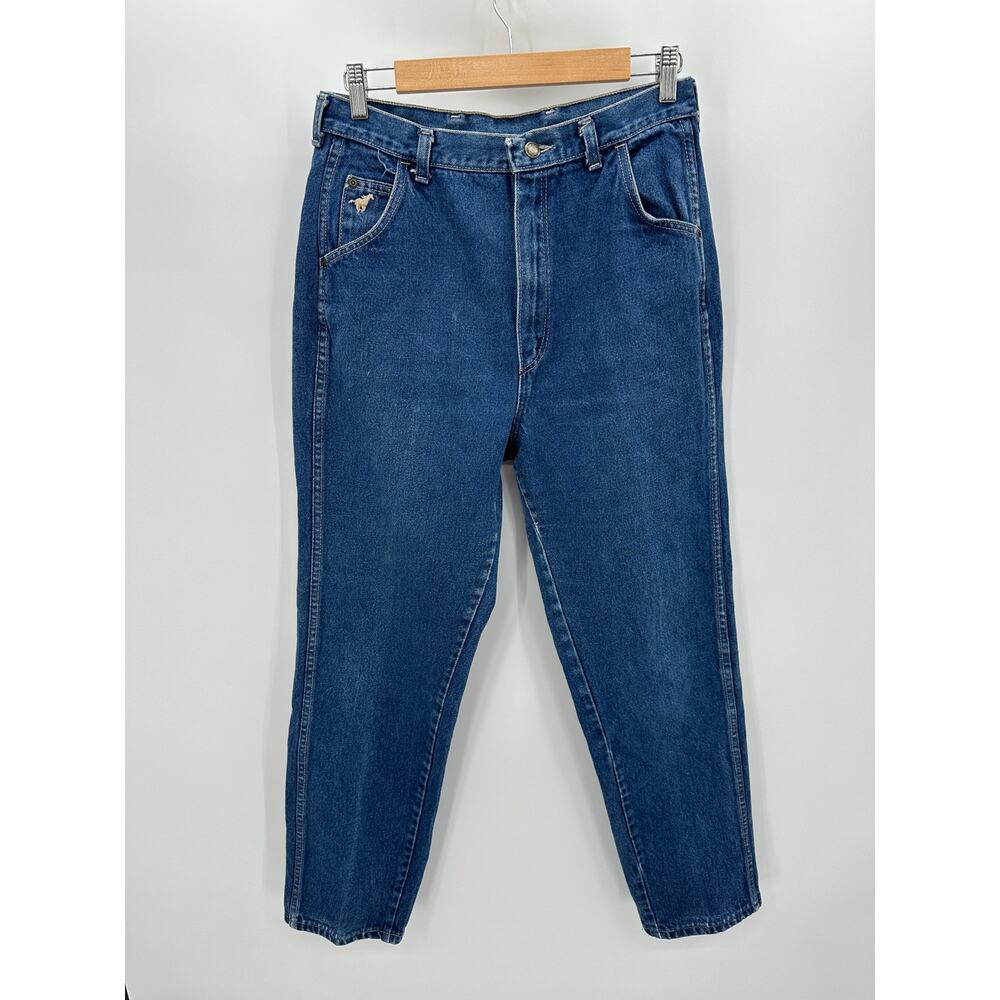 Wrangler Vintage Jeans Womens 16 Blue No Fault Denim Straight Leg Horse Pocket